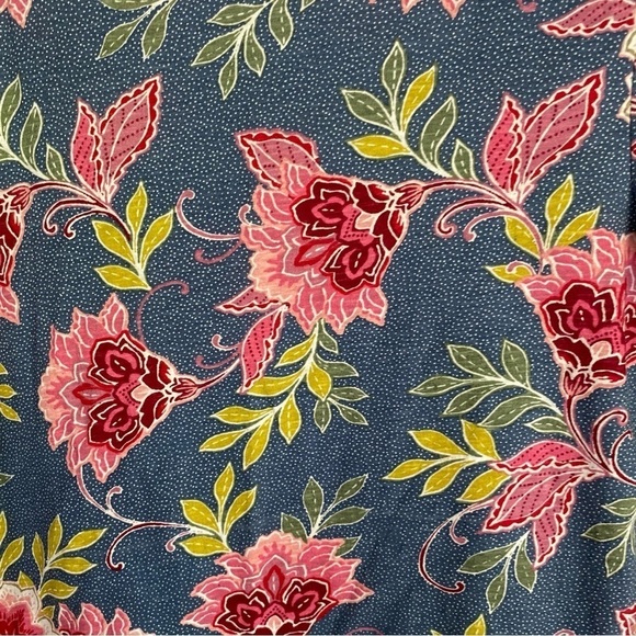 Loft Floral Denim Style Blouse - Picture 4 of 5